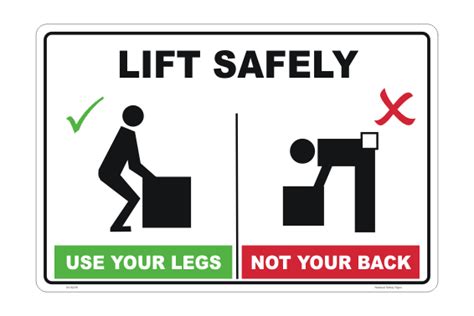 How To Lift Safely Sign Warehouse And Facility Signs Australian Signs