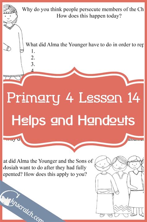 Junior primary coloring page week 4. Lesson 14: Alma the Younger and the Sons of Mosiah Repent ...