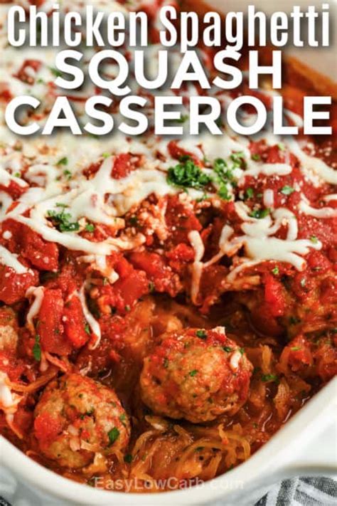 Low Carb Spaghetti Squash Casserole With Meatballs Easy Low Carb