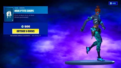 All leaked emotes this update: FORTNITE: NEW EMOTE - DEUX P'TITS COUPS (Nouvelle Danse ...