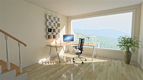 Download Furniture Desk Chair Computer Man Made Room HD Wallpaper by