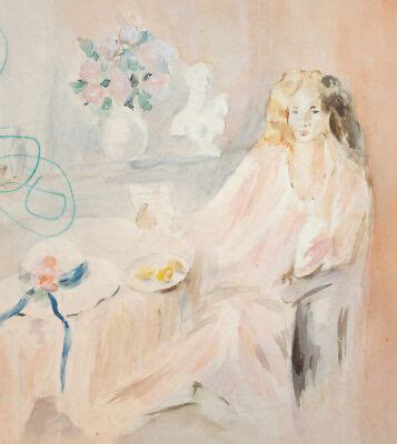 VINTAGE IMPRESSIONIST WATERCOLOR Painting Woman Portrait PicClick