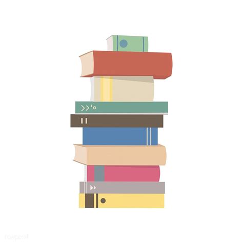 Stack Of Books Graphic Illustration Free Image By