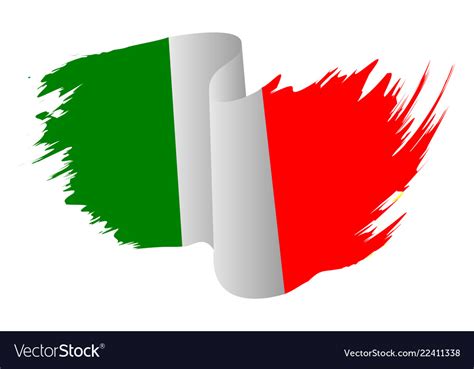 Italy Flag Symbol Icon Design Italian Color Vector Image