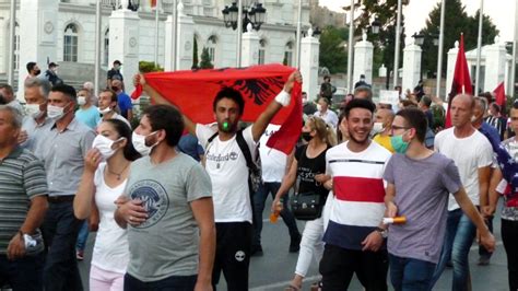 In Pictures North Macedonia Albanians March “for Democracy” Balkan Insight