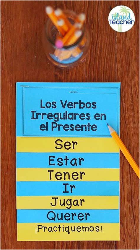 Spanish Present Tense Irregular Verbs Flip Book. Fill in notes and ...