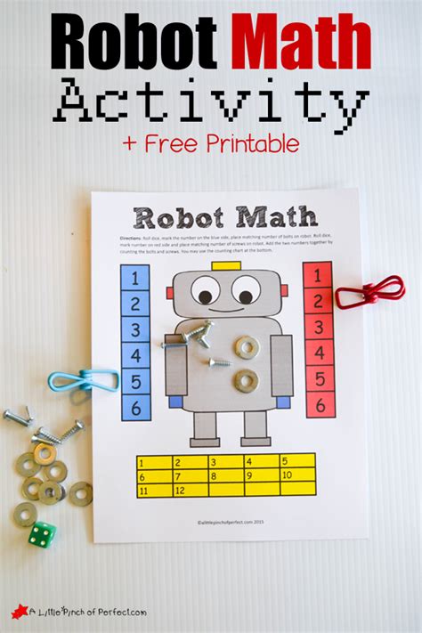 After watching this video, the students will be encouraged to seek out different items that are representations of 2d and 3d shapes. Robot Themed Math Activity and Free Printable for Kids