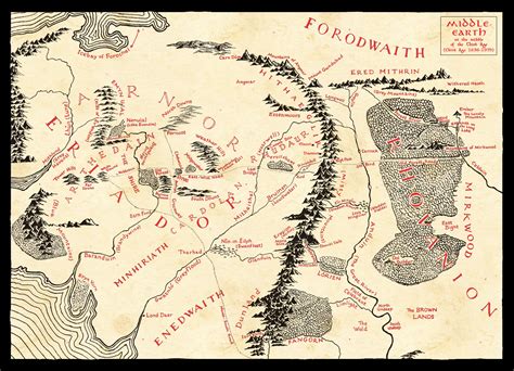 Printable Map Of Middle Earth