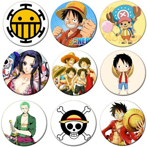 6 Pins Set One Piece Nami Roronoa Sanji Luffy Robin Tony Anime Pin