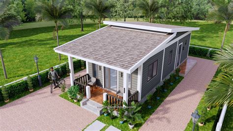 15x40 Small House Design 2 Bedrooms Shed Roof Small House Design