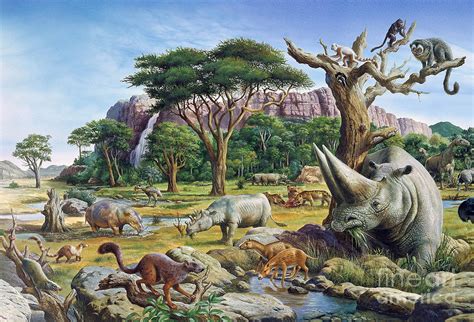 Cenozoic Era By Publiphoto Prehistoric World Ancient Animals