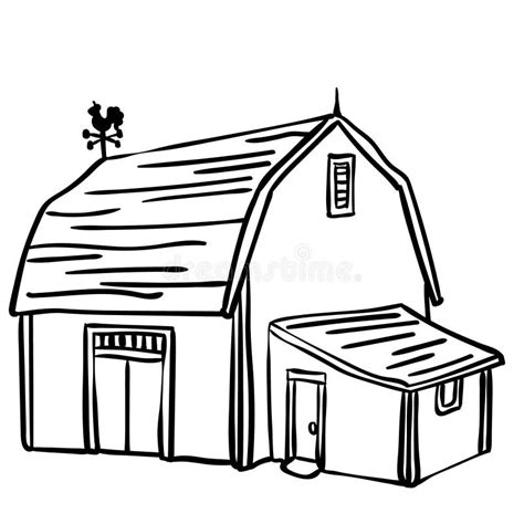 Farmhouse Barn Illustration By Crafteroks Stock Vector Illustration
