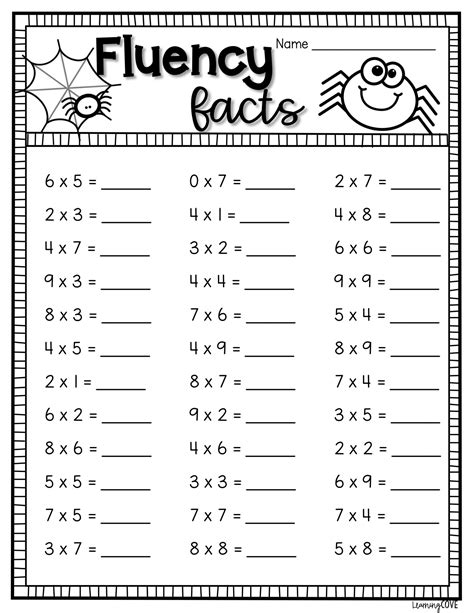 Halloween Multiplication Worksheet