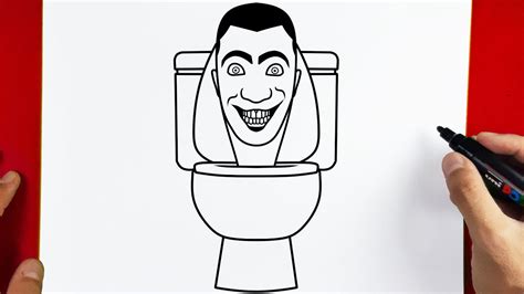 how to draw skibidi toilet easy step by step youtube