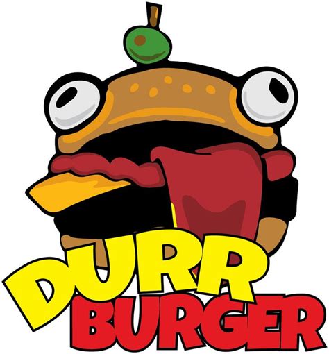 Fortnite Durr Burger Battleroyale Sticker 5 Sizes Clip Art