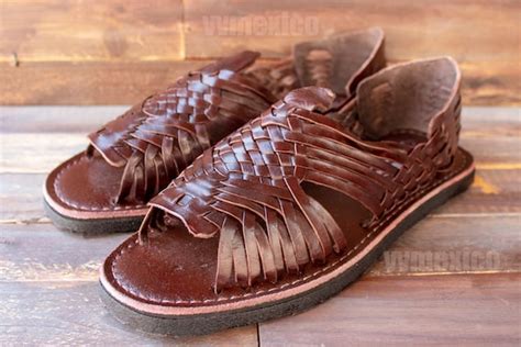 Mens Leather Huaraches Mexican Sandals With Tire Sole All Etsy