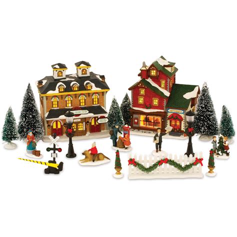 21 Piece Christmas Village Set