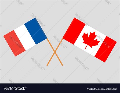 Flags Of France And Canada Royalty Free Vector Image