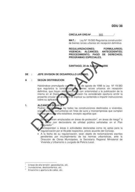 Pdf Ley Nº 19583 Regulariza Construcción Derogada · Instrucciones