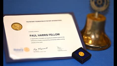 paul harris fellow recognition youtube