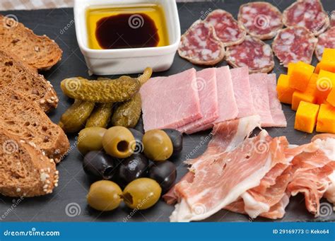 Assorted Cold Cut Platter Stock Image Image Of Dish 29169773
