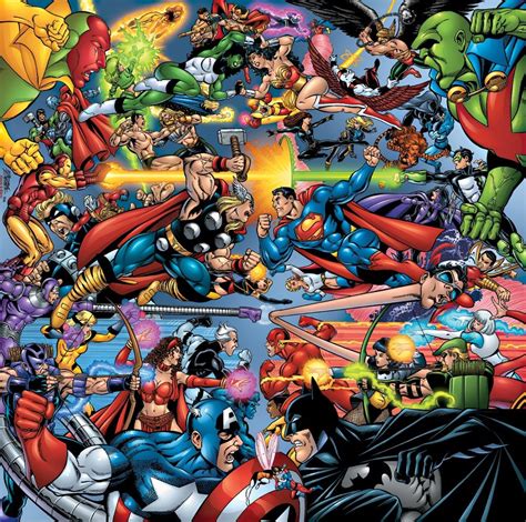Jla Vs The Avengers By George Perez Dc Comics Vs Marvel Marvel Vs Dc