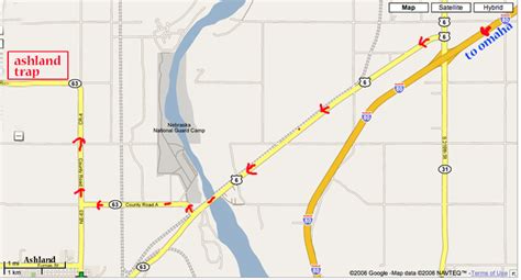 Nebraska Highway Mile Marker Map