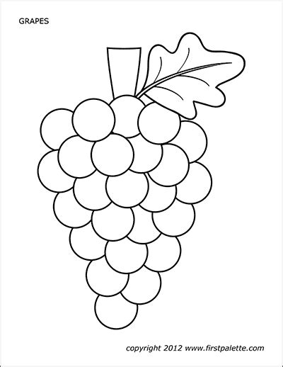 Check it out along with our other food coloring pages. Grapes | Free Printable Templates & Coloring Pages ...