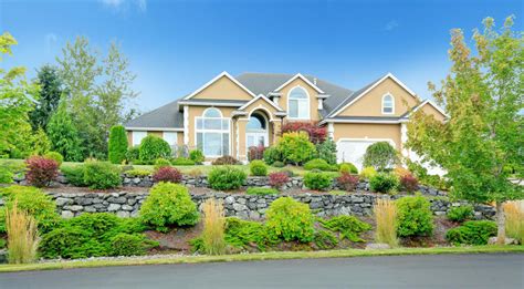 Beautiful House With Landscape In Washington State Stock Image Image