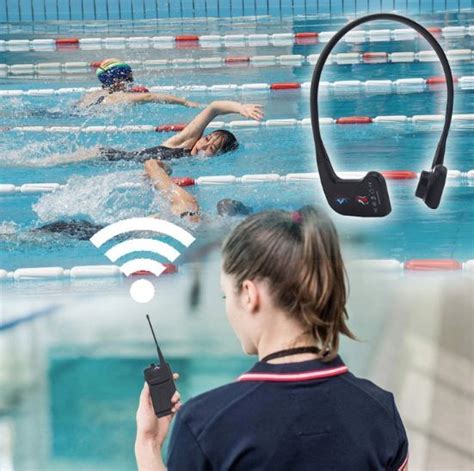 Coach Swimmer Communicator Swimming Training Aquatalk Bone Conduction