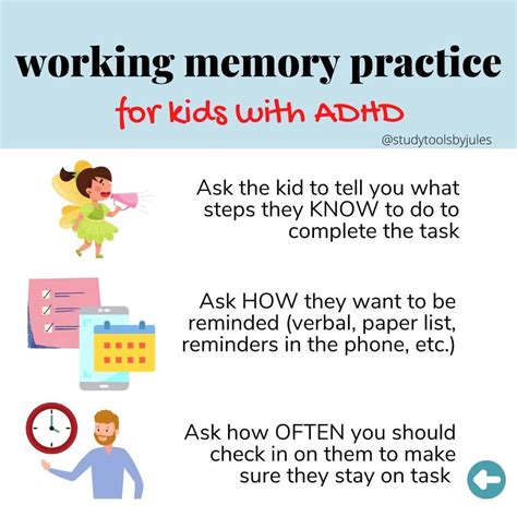 Working Memory In Kids With Adhd Study Tools By Jules