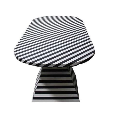 Black And White Striped Dining Table By Kelly Wearstler For Sale At