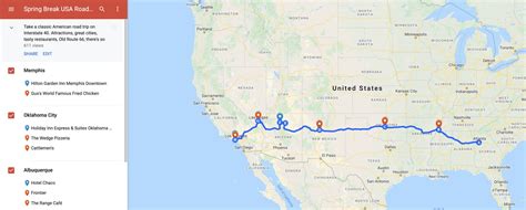 1 Week Itinerary Epic Interstate I 40 Cross Country Road Trip