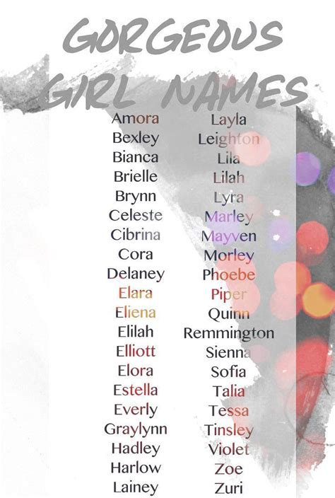 Gorgeous Names For Your Little Girl Girlnames Uniquenames Girlnames