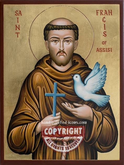 Saint Francis Of Assisi V2 Icon Hand Painted Orthodox Icons