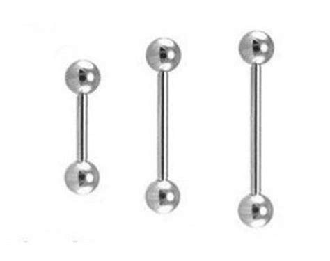 1 Or 5 Steel Straight Barbell 16g 3mm Balls Choose Bar Length 6mm 12mm