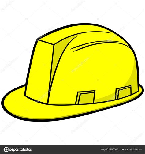 Construction Hard Hat Cartoon Illustration Construction Hard Hat