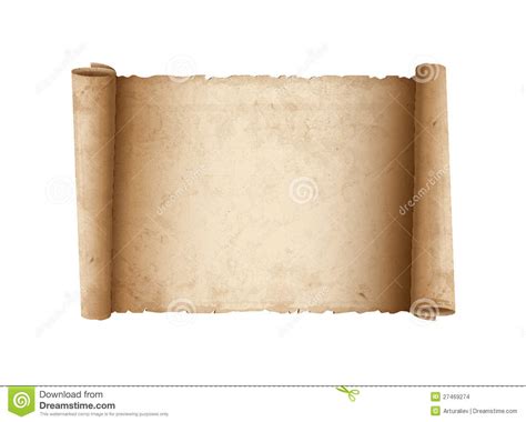 Horizontal Old Scroll Paper Stock Images - Image: 27469274
