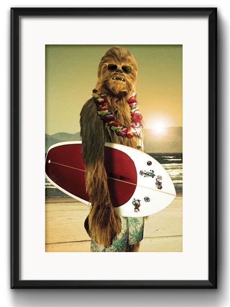 Quadro Chewbacca Surf Star Wars Elo7 Produtos Especiais