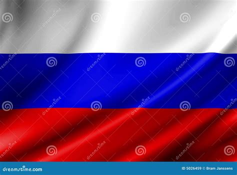 Bandeira Do Russo Ilustração Stock Ilustração De Onda 5026459