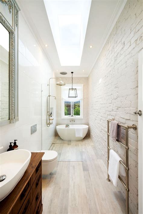 By employing design elements and storage solutions in strategic ways, you can create an attractive small bathroom with big impact. Wondrous Long Narrow Bathroom 65 Great Layout For A Long ...