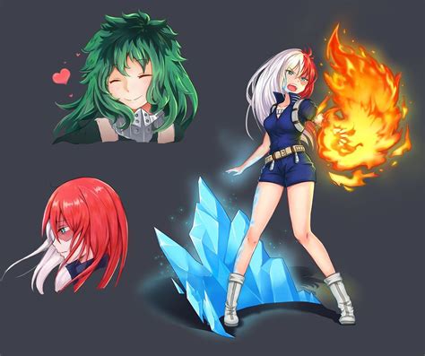 My Hero Academia Bnha Genderbend Shoto Todoroki Genderbend