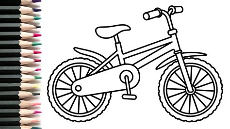 How To Draw Bicycle Very Easy And Step By Step Drawing Bicycle Simple