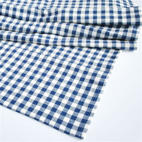 Cotton Gingham Check Table Runner, Navy Blue | Gingham check, Gingham, Summer outdoor party