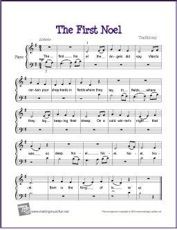 Printable sheet music for christmas free when christ was. The First Noel | Christmas piano music, Free sheet music, Piano sheet music