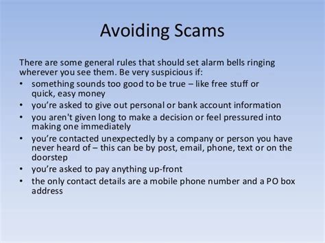 How To Avoid Being Scammed