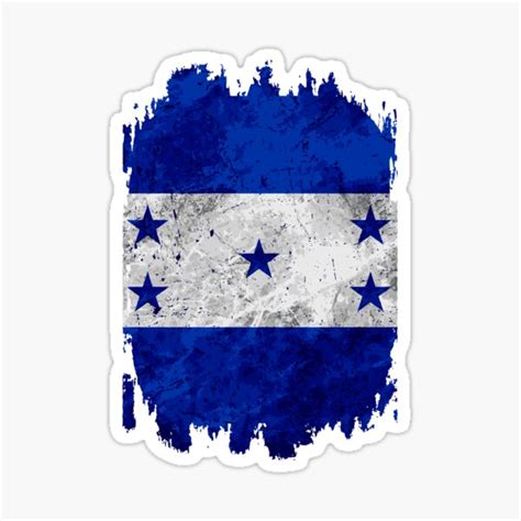 Honduran Flag Distressed Catracho Motagua Bandera Honduras Sticker