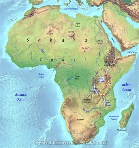 Africa Geography World Map Africa