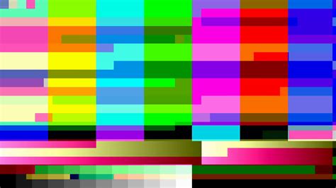 Colo colo wins 1st half in 28% of their matches, palestino in 18% of their matches. TV color bars with a digital malfunction (Loop). Motion ...