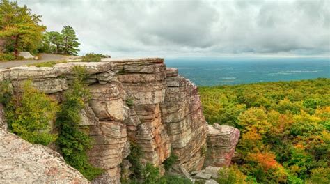 Panoramic View In Minnewaska State Park Reserve Upstate Ny Usa Stock